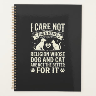 Dog and Cat Religion Quote Planner