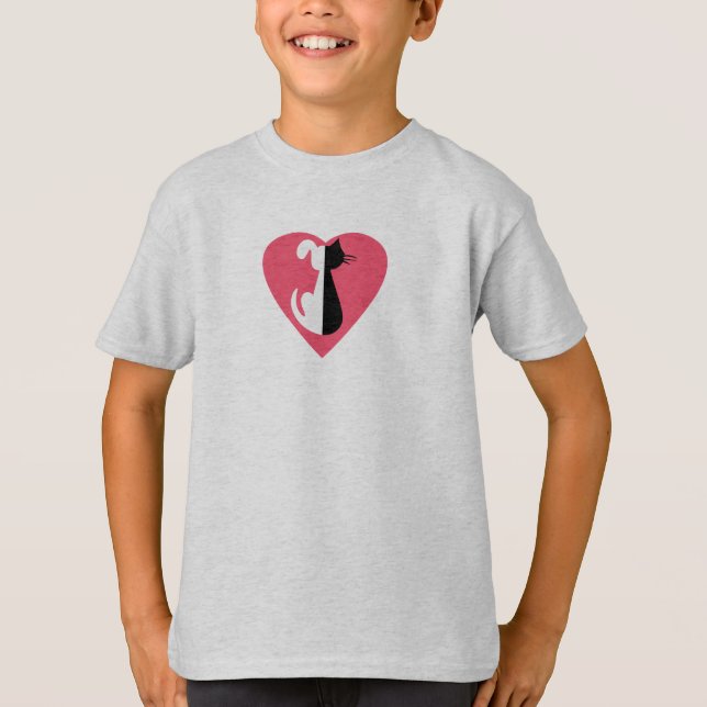 dog and cat T-Shirt (Front)