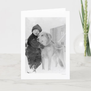 Dog and Child Nome Alaska 1926 Card
