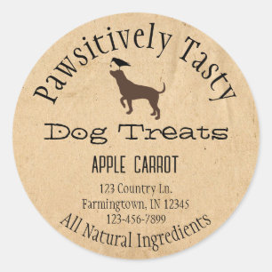 Dog And Crow Dog Treat Classic Round Sticker