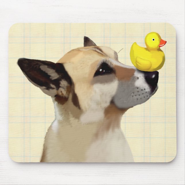 Dog and Duck Mouse Mat (Front)