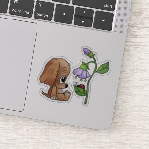 dog and flower