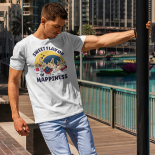 Dog And Flowers Happiness T-Shirt