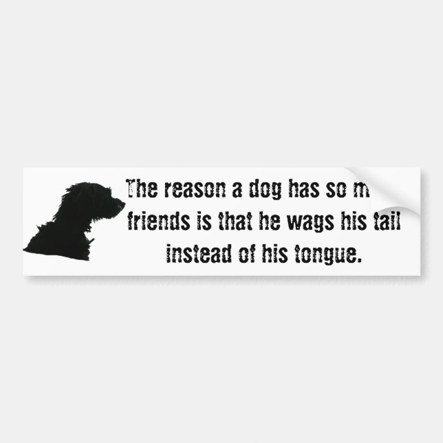 Dog and friends bumper sticker (Front)