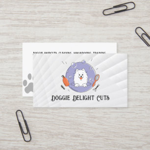 Dog and Grooming Tools Logo Business Card