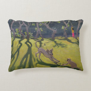 Dog and Monkey 1998 Decorative Cushion