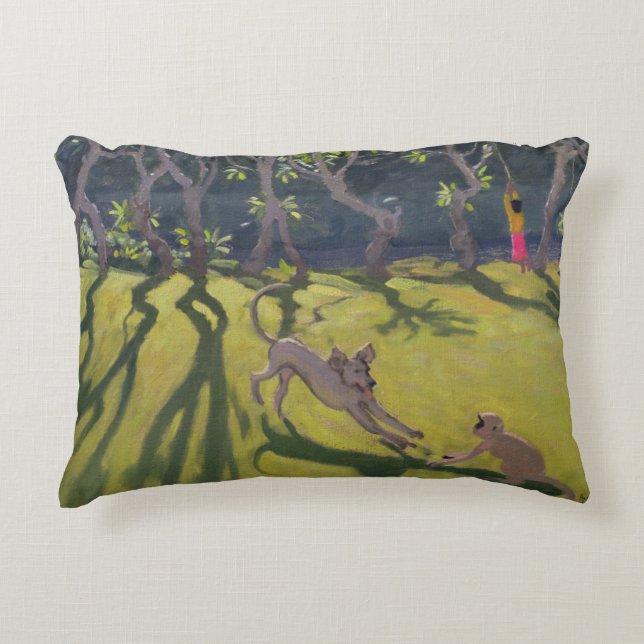 Dog and Monkey 1998 Decorative Cushion (Front)