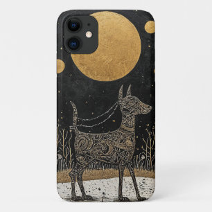 Dog and moon iPhone 11 case