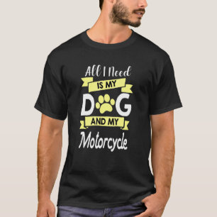 Dog And Motorcycle Dirt Bike Labrador Pug T-Shirt