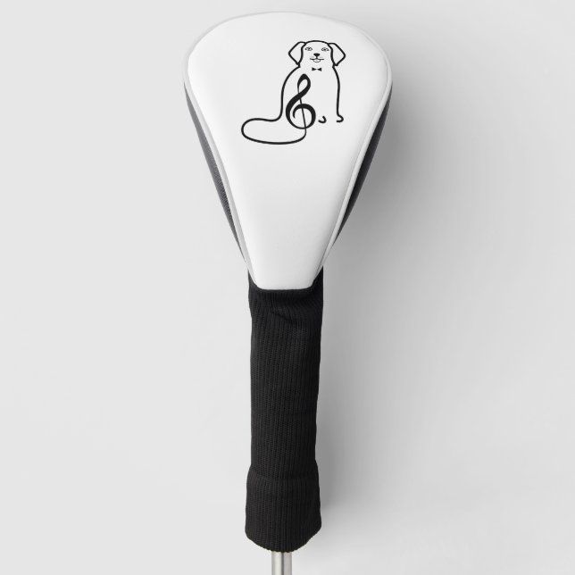DOG AND MUSIC NOTE GOLF HEAD COVER (Front)