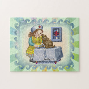 Dog and nurse  jigsaw puzzle