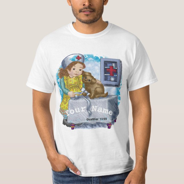 Dog and nurse  T-Shirt (Front)