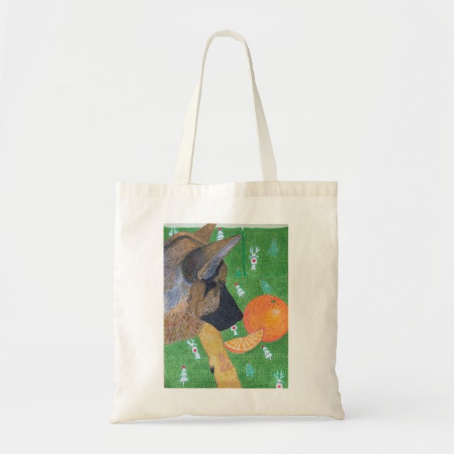 Dog and orange bag (Front)