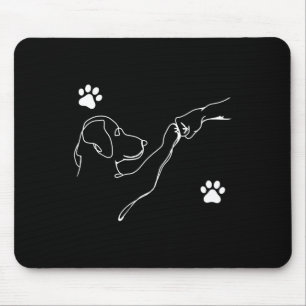 Dog And People Punch Hand Dog Friendship Fist Bump Mouse Mat