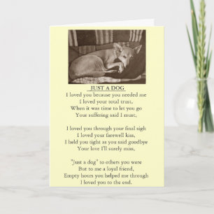 dog and pet sympathy original poem card