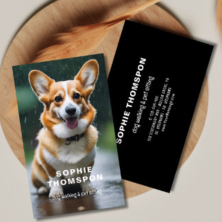 Dog and pets dog walking business card