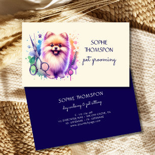 Dog and pets grooming business card