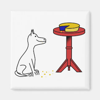 Dog and Pie Magnet