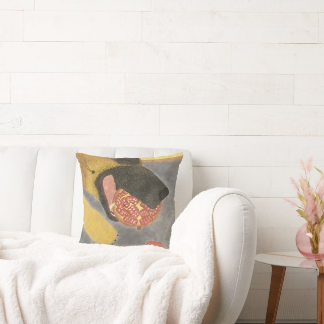 Dog and pomegranate pillow (Couch)