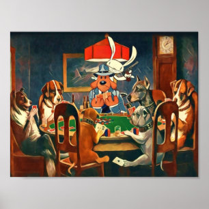 Dog and Rabbit Playing Poker Sam Max  TShirts Gadg Poster