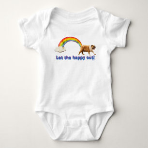Dog and Rainbow Graffiti Baby Bodysuit