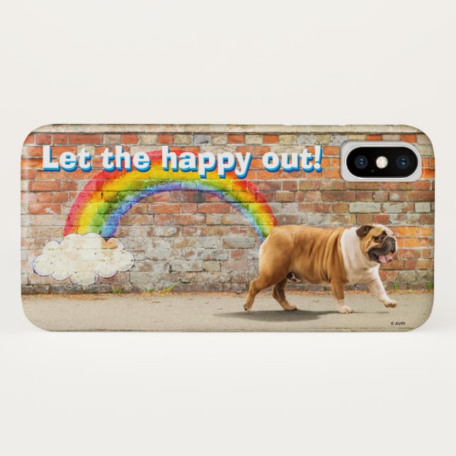 Dog and Rainbow Graffiti Case-Mate iPhone Case (Back (Horizontal))
