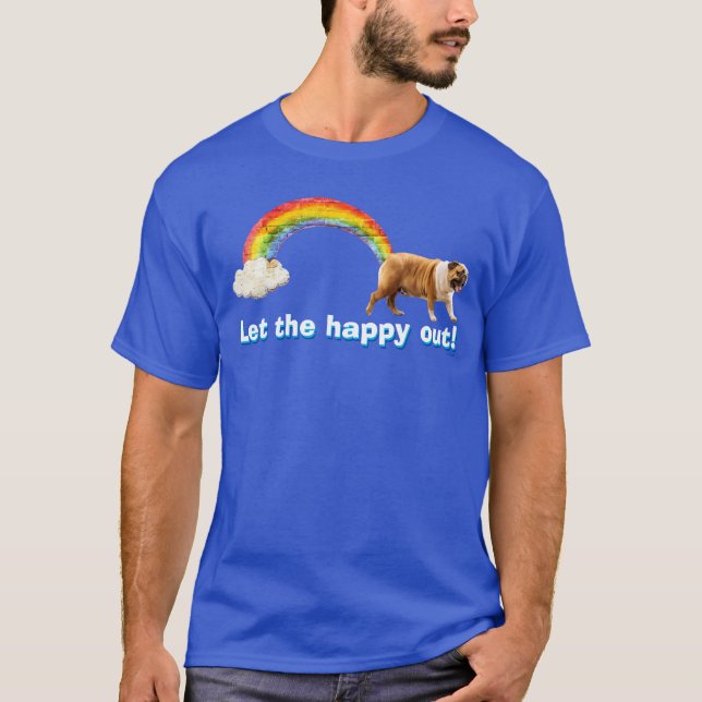 Dog and Rainbow Graffiti T-Shirt (Front)