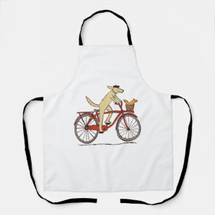 Dog and Squirrel are Friends  Whimsical Animal Art Apron