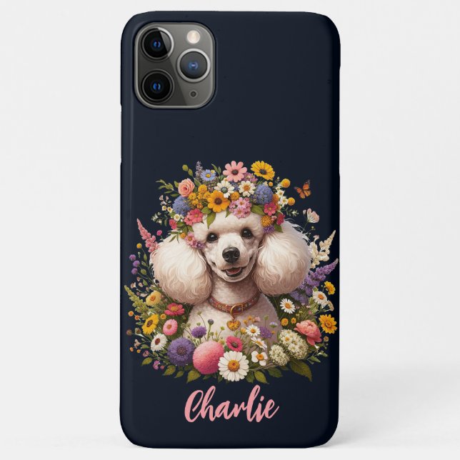Dog And Wildflower Theme Animal Lover Gift Case-Mate iPhone Case (Back)