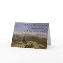 Dog and Woman on a Rocky Bluff