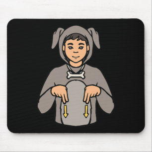 Dog Animal ASL Hand Gesture Deaf Hearing Loss Awar Mouse Mat