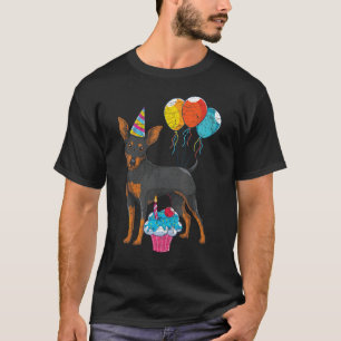 Dog Animal Birthday Party Pet Owner Cute Min Pin T-Shirt