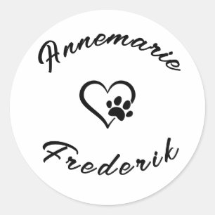 Dog Animal Lover Classic Round Sticker