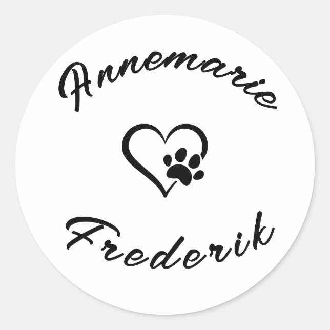 Dog Animal Lover  Classic Round Sticker (Front)