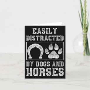 Dog Animal Lover Horseback Riding Horse Rider Gift Card