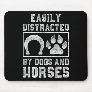 Dog Animal Lover Horseback Riding Horse Rider Gift Mouse Mat