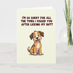 Dog Apology Mothers Day Card