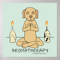 Dog Aromatherapy Meditation Funny Cartoon