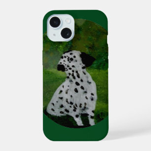 Dog Art Dalmatian Custom Colour iPhone 15 Case