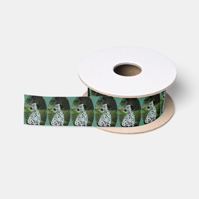 Dog Art Dalmatian Satin Ribbon (Spool)