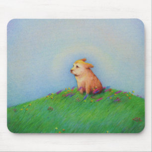 Dog art hope peace spring Heaven cute puppy Mouse Mat