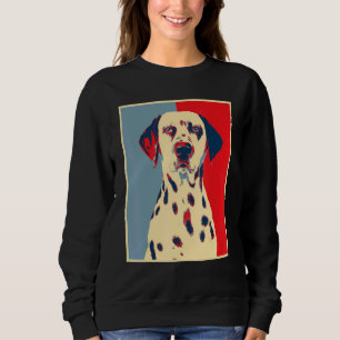 Dog Artwork Vintage Silhouette Dalmatian Sweatshirt