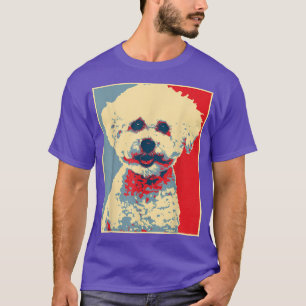 Dog ArtworkVintage Silhouette Bichon Frise T-Shirt