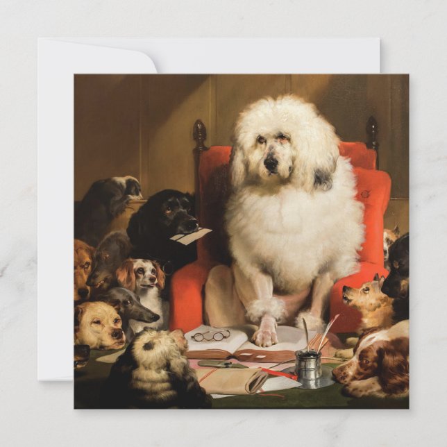 Dog as a Judge Laying Down the Law in Court Card (Front)