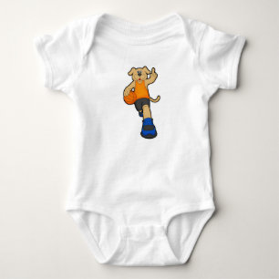 Dog as Basketball player with Basketball Baby Bodysuit