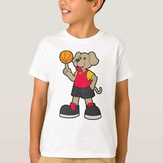 Dog as Basketball player with Basketball T-Shirt (Front)