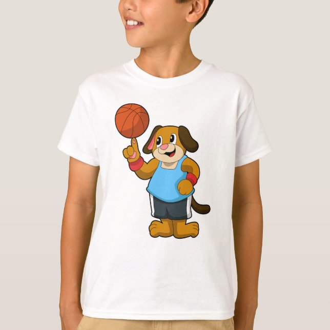 Dog as Basketball player with Basketball T-Shirt (Front)