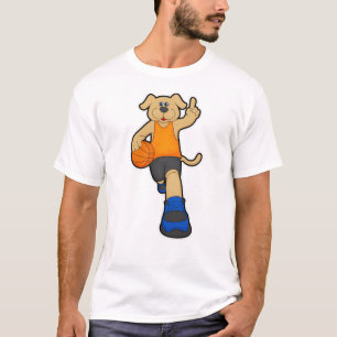 Dog as Basketball player with Basketball T-Shirt