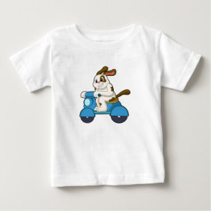 Dog as Biker with Scooter.PNG Baby T-Shirt