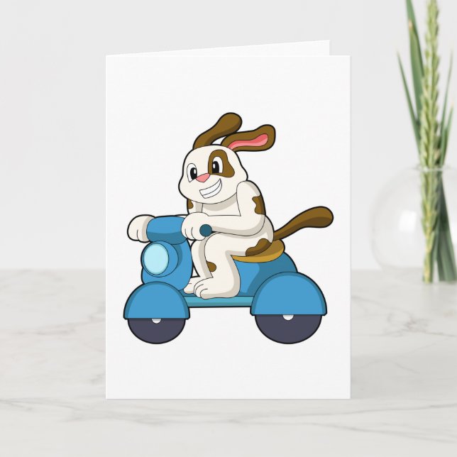 Dog as Biker with Scooter.PNG Card (Front)